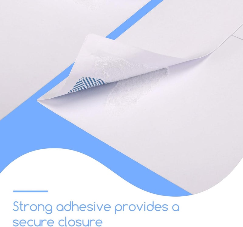 Outdoramic 6x9 Envelopes, 250 Pack Security Catalog Envelopes Self Seal, Small White Envelopes for Mailing, Organize, Storage, Home, Office - Image 3
